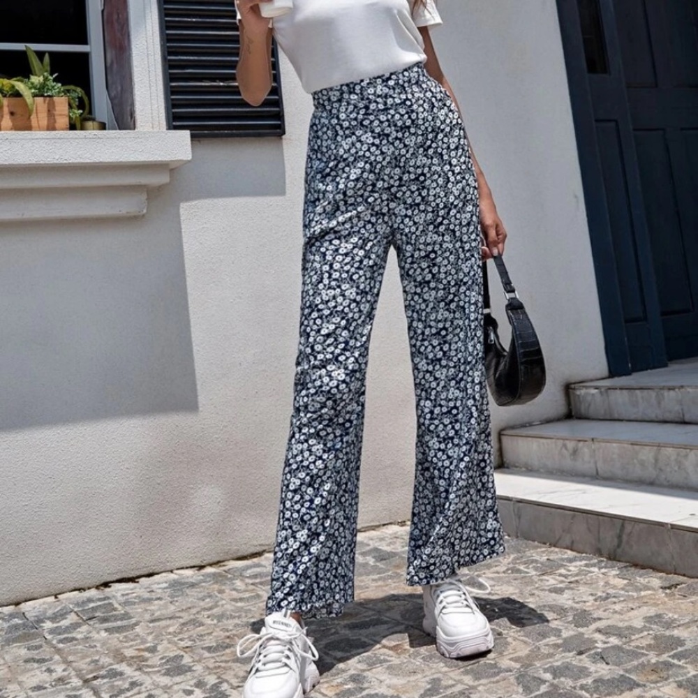 Daisy Floral Wide Leg Pants